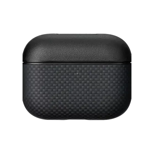 Carcasa Pitaka pentru AirPods Pro 3, Fibra de Aramida (Negru)