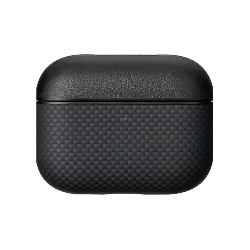 Carcasa Pitaka pentru AirPods Pro 3, Fibra de Aramida (Negru)