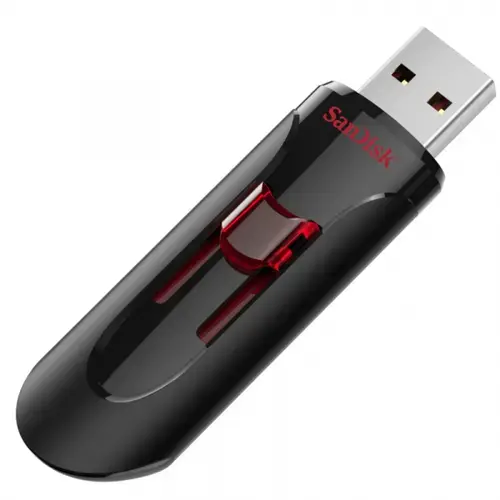 Stick USB SanDisk Cruzer Glide, 64GB, USB 3.0 (Negru)