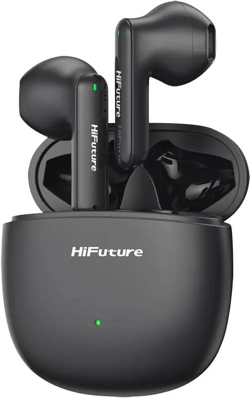 Casti True Wireless In Ear HiFuture Colorbuds 2, Bluetooth, Soft Bass, Pana la 20 de ore autonomie, IPX5 (Negru)