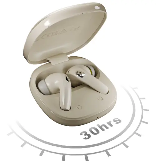 Casti True Wireless In Ear HiFuture Sonic Core,  Bluetooth 5.4, ANC, ENC, Pana la 30 de ore autonomie, IPX5 (Bej)