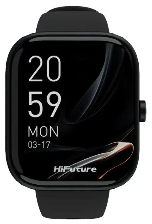 Smartwatch HiFuture LUME, carcasa aluminiu, Apeluri Bluetooth, pana la 7 zile autonomie, 1 ATM (Negru)