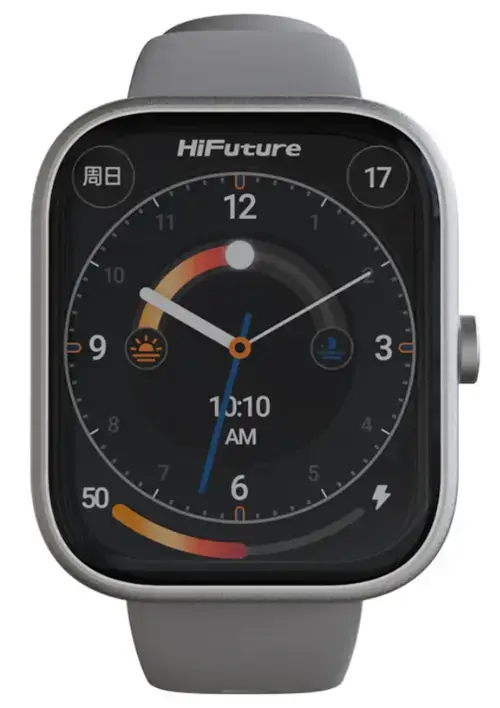 Smartwatch HiFuture LUME, carcasa aluminiu, Apeluri Bluetooth, pana la 7 zile autonomie, 1 ATM (Argintiu)