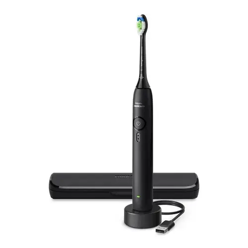 Periuta de dinti electrica Philips HX4033/32, 3 viteze, 31000 miscari/minut, Timer, 1 capat inclus, Carcasa calatorie (Negru)
