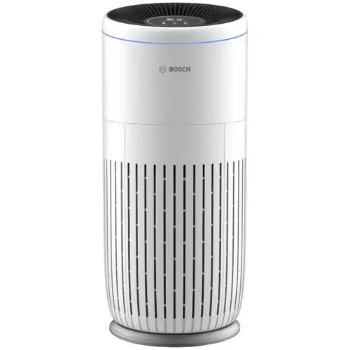 Purificator de aer Bosch Air 6000 Wi-Fi, CADR 600m3/h, Prefiltru, Filtru HEPA H13, filtru carbon activ, filtru antibacterian, senzor temperatura si umiditate, senzor de praf (Alb)