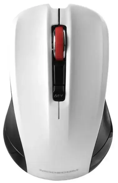 Mouse Wireless Optic Modecom WM9.1, 1600 DPI, USB (Alb)