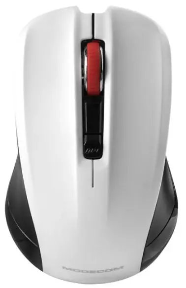 Mouse Wireless Optic Modecom WM9.1, 1600 DPI, USB (Alb)