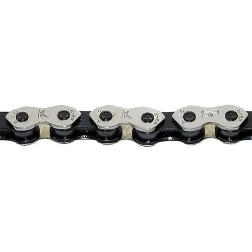 Lant KMC K1 Wide Single-Speed, 100 Zale, Argintiu/Negru