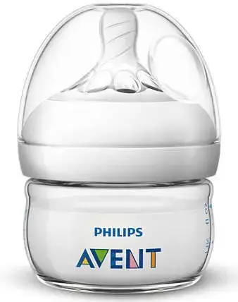 Biberon Natural pentru hranire Philips Avent SCF039/17, 60 ml (Alb)