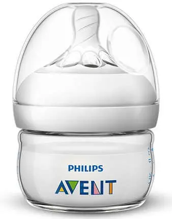 Biberon Natural pentru hranire Philips Avent SCF039/17, 60 ml (Alb)