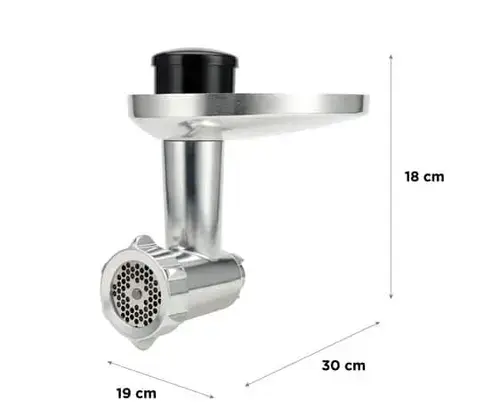 Masina de tocat pentru robotii de bucatarie Kenwood, KAX950ME, 3 site de tocat, accesoriu carnati, accesoriu kebbe (Argintiu)