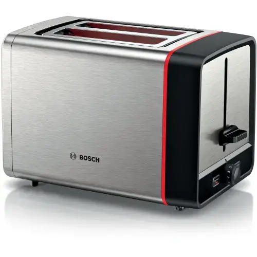 Prajitor de paine compact Bosch TAT6M420, Setari decongelare si incalzire, Suport incalzire chifle, High lift, Oprire automata, Rumenire uniforma (Inox)