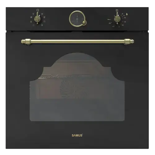 Cuptor incorporabil Samus SC630VTA9, 74 l, 9 functii, 3110 W, Grill, Ventilator, Timer (Negru)