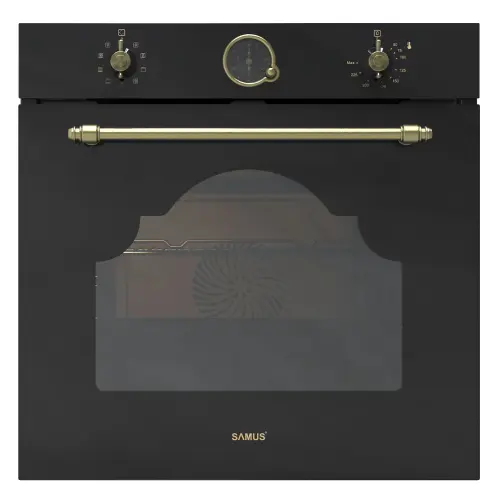 Cuptor incorporabil Samus SC630VTA9, 74 l, 9 functii, 3110 W, Grill, Ventilator, Timer (Negru)