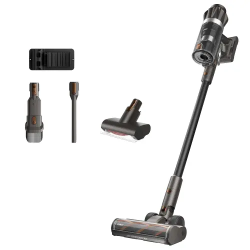 Aspirator vertical fara fir 2 in 1 Samus Cyclone Ultra Pro, 600 W, Control digital cu 3 trepte aspirare, Recipient 0.65 l, Autonomie 83/40/25 min, Putere aspirare 33Kpa (Negru)