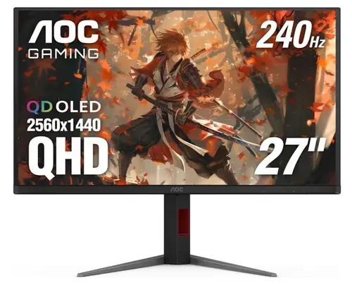 Monitor Gaming QD - OLED AOC 27inch Q27G4ZD, QHD (2560 x 1440), HDMI, DisplayPort, Pivot, 280 Hz, 0.03 ms (Negru)