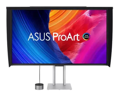 Monitor OLED ASUS ProArt 31.5inch PA32UCDMR-K, UHD (3840 x 2160), HDMI, DisplayPort, Boxe, Pivot, 240 Hz, 0.1 ms (Negru/Argintiu)