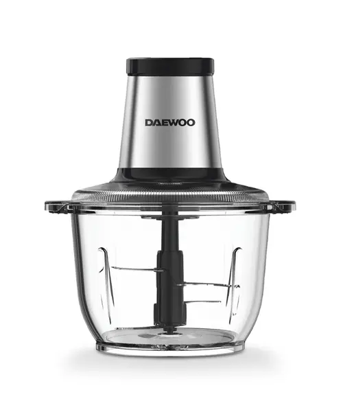Tocator Daewoo SDA, putere 500 W, capacitate 2 l, functie pulse, numar lame 4 din inox, sistem siguranta recipient, zgomot redus (Inox)