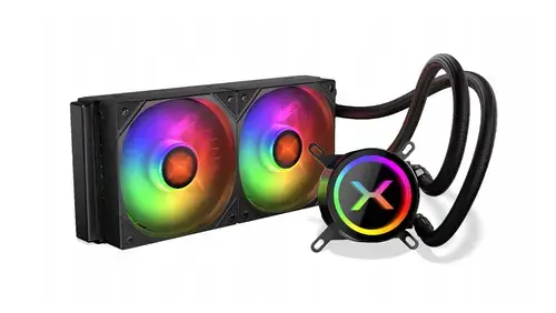 Cooler CPU Krux  HydroX 240, iluminare aRGB, 1800 rpm (Negru)
