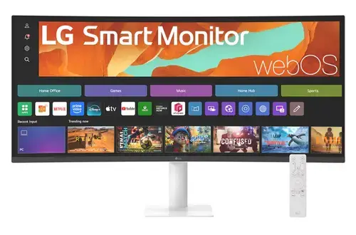 Monitor Smart VA LED LG 34inch 34U601SA-W, UWQHD (3440 x 1440), HDMI, Ecran curbat, Boxe (Alb)