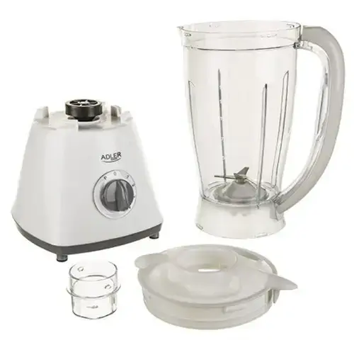 Blender Adler AD 4057, 450 W, 1.5 L, 4 viteze, Functie Puls (Alb)