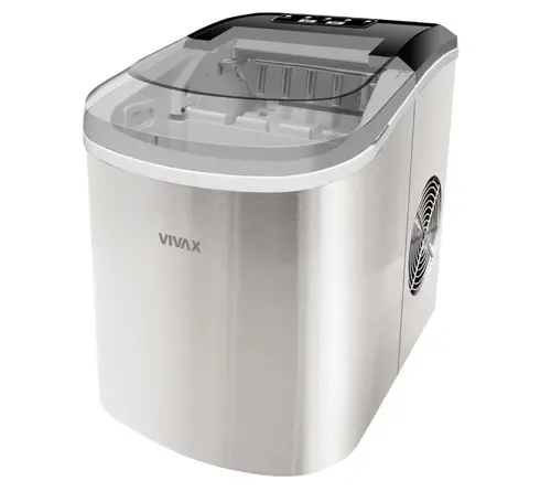 Masina de facut gheata Vivax Ice Maker IM-122T, Portabila, productie gheata 12 kg/24h, capacitate 2.2 l, 2 dimensiuni cuburi de gheata (Argintiu)
