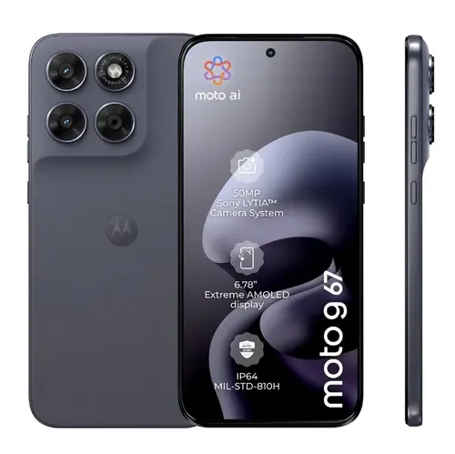 Telefon Mobil Motorola Moto G67, Procesor Mediatek Dimensity 6300 Octa-Core, AMOLED Touchscreen 6.78inch, 4GB RAM, 128GB Flash, Camera Duala 50 + 8 MP, Wi-Fi, 5G, Dual Sim, Android (Gri)