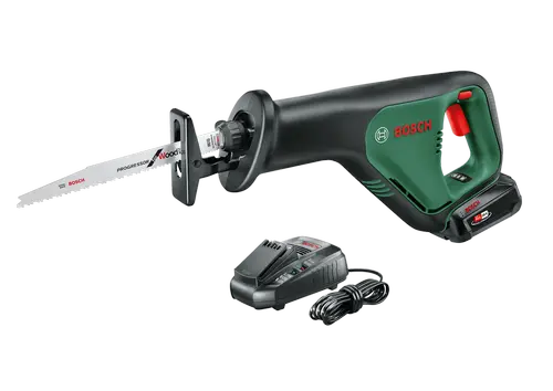 Fierastrau sabie Bosch AdvancedRecip 06033B2403, acumulator 18 V, incarcator (Verde/Negru)