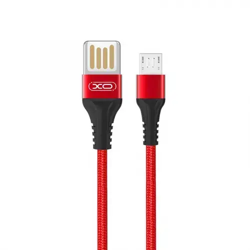 Cablu Date/Incarcare XO Design NB118, USB-A - microUSB, 18W, 1m (Rosu)
