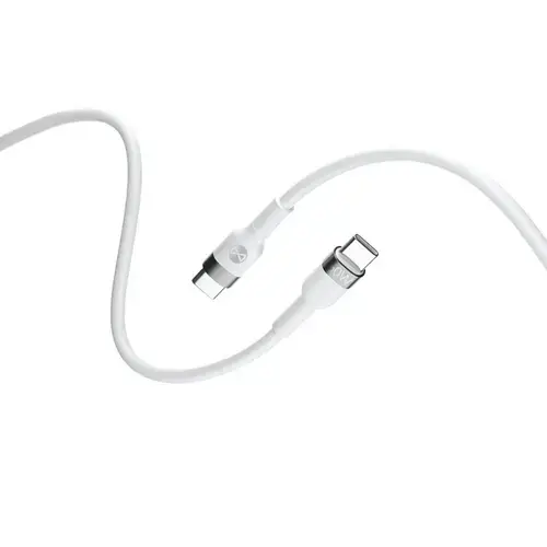 Cablu date/incarcare Forever Flexible, 60W, 2m, USB-C - USB-C (Alb)