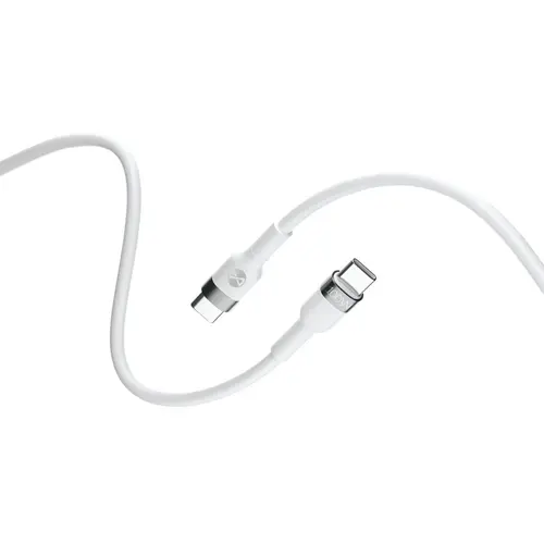 Cablu date/incarcare Forever Flexible, 100W, 2m, USB-C - USB-C (Alb)