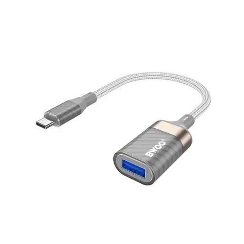 Adaptor BWOO BZ69,  USB-C - USB-A (Gri)