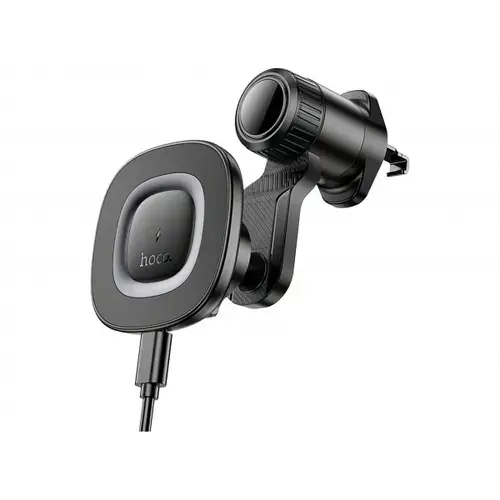 Suport si Incarcator Auto Wireless HOCO HW30, 15W, 1.67A (Negru)