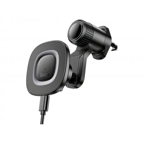 Suport si Incarcator Auto Wireless HOCO HW30, 15W, 1.67A (Negru)