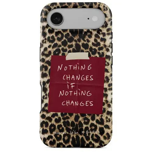 Husa telefon Burga Dual Layer Magsafe Nothing Changes pentru Apple iPhone Air (Bej/Negru)