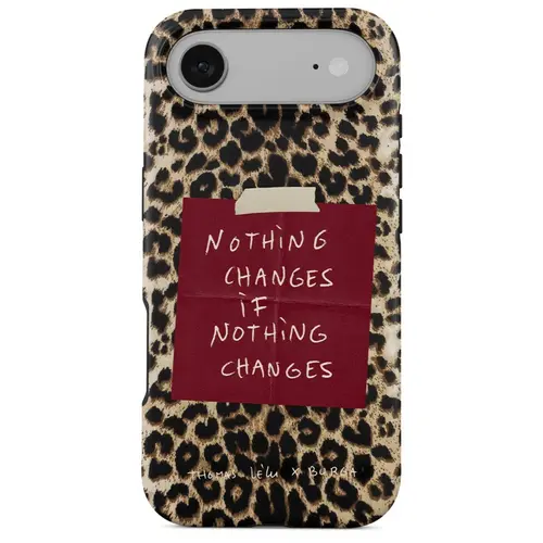 Husa telefon Burga Dual Layer Magsafe Nothing Changes pentru Apple iPhone Air (Bej/Negru)