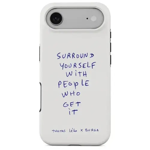 Husa telefon Burga Dual Layer Magsafe Get it pentru Apple iPhone Air (Alb)