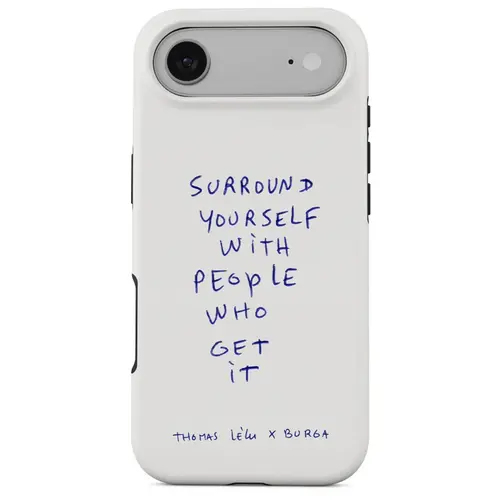 Husa telefon Burga Dual Layer Magsafe Get it pentru Apple iPhone Air (Alb)