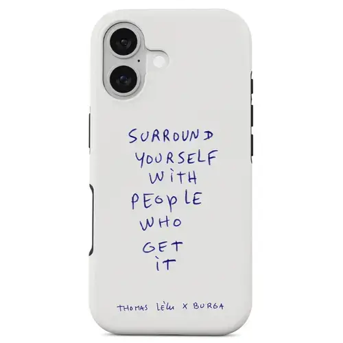 Husa telefon Burga Dual Layer Magsafe Get it pentru Apple iPhone 17 (Alb)