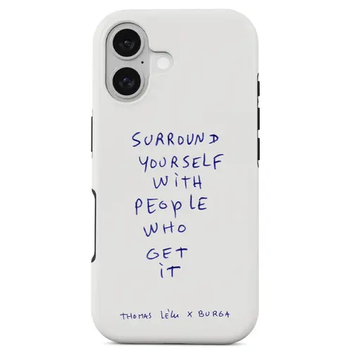 Husa telefon Burga Dual Layer Magsafe Get it pentru Apple iPhone 17 (Alb)