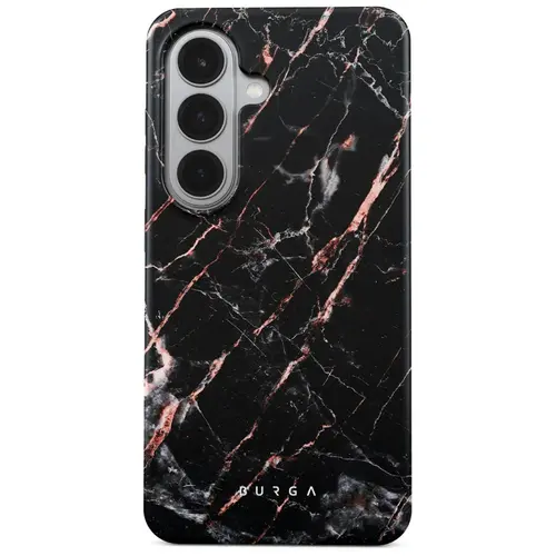 Husa telefon Burga Dual Layer Magnetic Rose Gold Marble pentru Samsung Galaxy S26 (Negru)