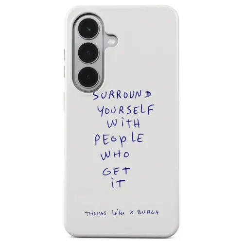 Husa telefon Burga Dual Layer Magnetic Get it pentru Samsung Galaxy S26 Plus (Alb)