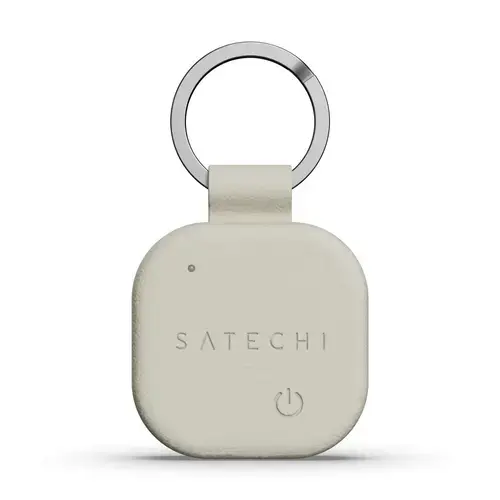 Breloc tracker Satechi Vegan-Leather Findall ST-LKCFW, Piele ecologica (Alb)