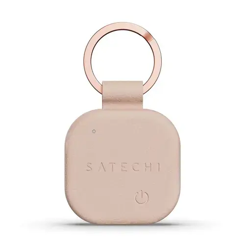Breloc tracker din piele vegana Satechi Findall ST-LKCFR (Roz)