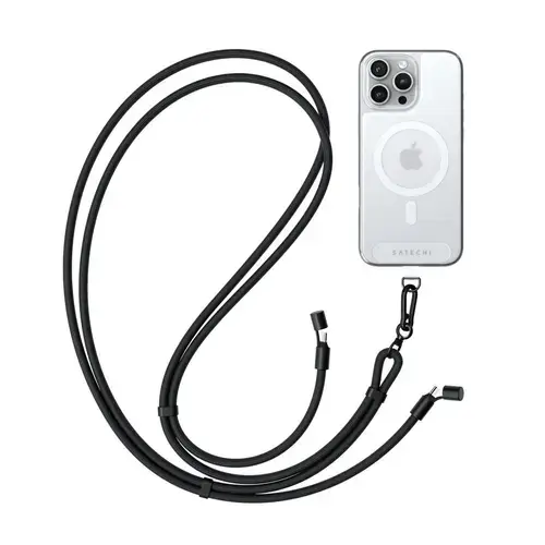 Cablu de date Satechi OntheGo Crossbody 1,5m USB-C, 60 W, ST-LOTGLK (Negru)