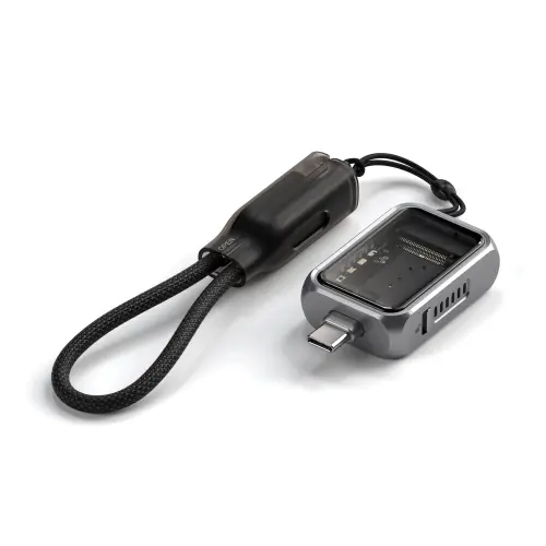Carcasa Satechi Mini NVMe SSD Enclosure 2230 mm, 10 Gbps, USB-C, Pentru iPhone/Macbook/PC (Gri)