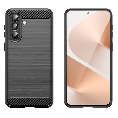 Husa Protectie Spate Lemontti  LEMHCFSGA57N Carbon Case Flexible pentru Samsung Galaxy A57 (Negru)