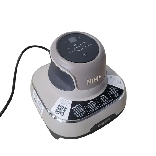 Friteuza cu aer cald Ninja CRISPi 4in1 FN101, PowerPod 1700W, 3.8L/1.4L, 2 recipiente sticla termorezistenta TempWare, 2 placi cu invelis ceramic Crisper Plate, 2 capace pentru depozitare (Crem)