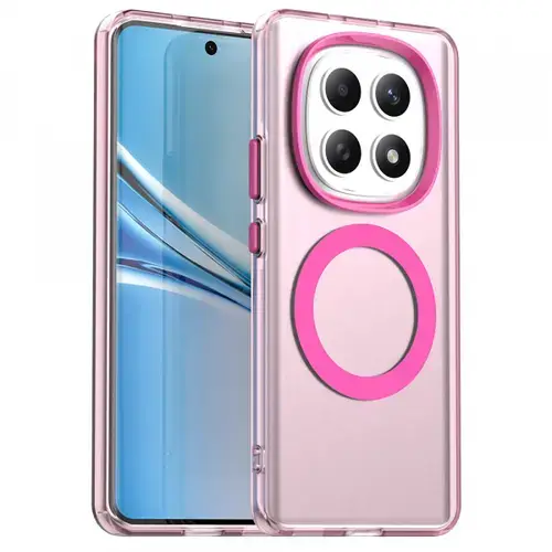 Husa MagSafe pentru Xiaomi Poco M8 / Redmi Note 15 5G / Note 15 4G, Techsuit, CandyCase, Roz