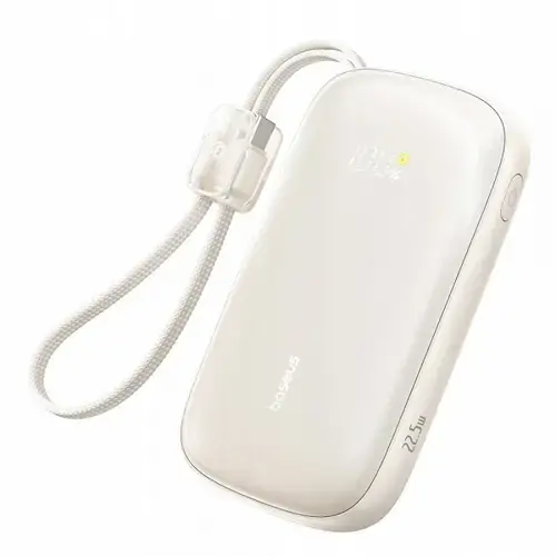 Baterie Externa Baseus EnerFill FC21 Qpow 3 Ultra, 10000mAh, 22.5W, QC + PD, 1 x USB-A - 1 x USB-C, E0027L01 (Bej)